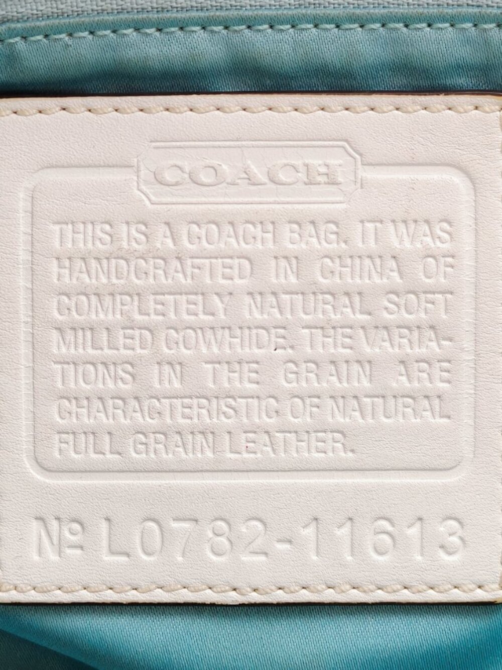 Coach White Pebbled Leather Turnlock Hobo Shoulder Bag Tote Purse - Picture 13 of 13